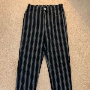Brandy Melville black and white striped pants